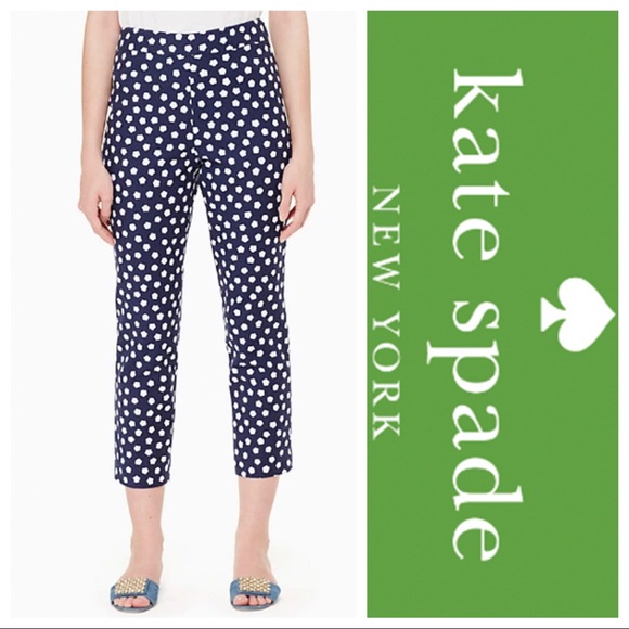 kate spade Pants - NWT Kate Spade Cloud Dot Jacquard Pant